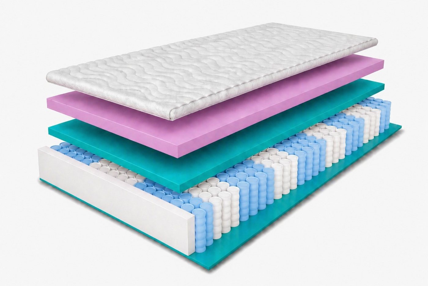Taschenfederkernmatratze Lambada, 140x200, 160x200, 180x200 cm & weitere Größen, MARPUR, 21 cm hoch, 7 Liegezonen für optimale Entlastung, H3 (mittelfest) – Bild 2 von 5