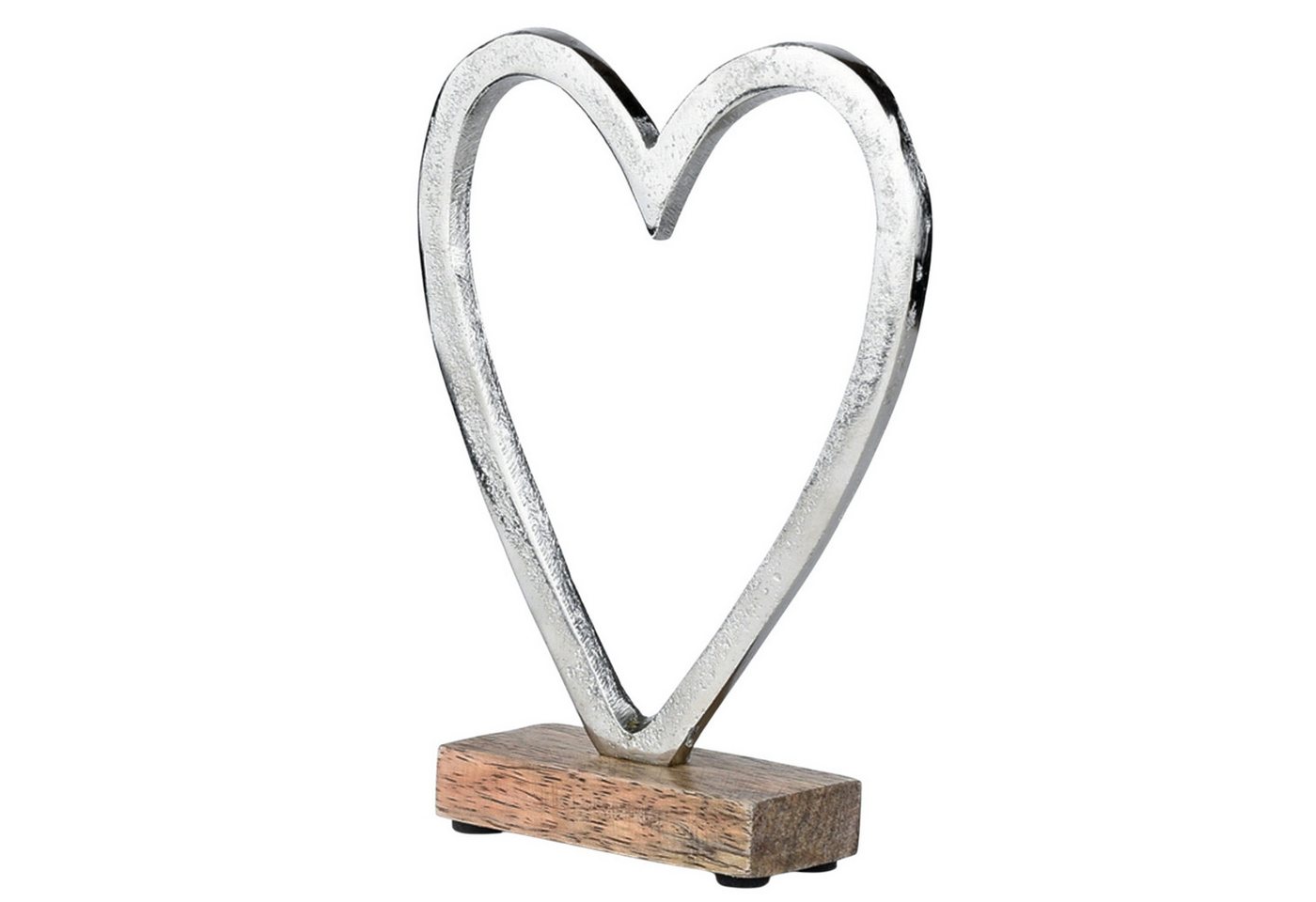 Marrakesch Orient & Mediterran Interior Dekoobjekt Statuetta Amour -13- in alluminio e legno, moderna, argento, 17 cm (1 St) – Bild 2 von 5