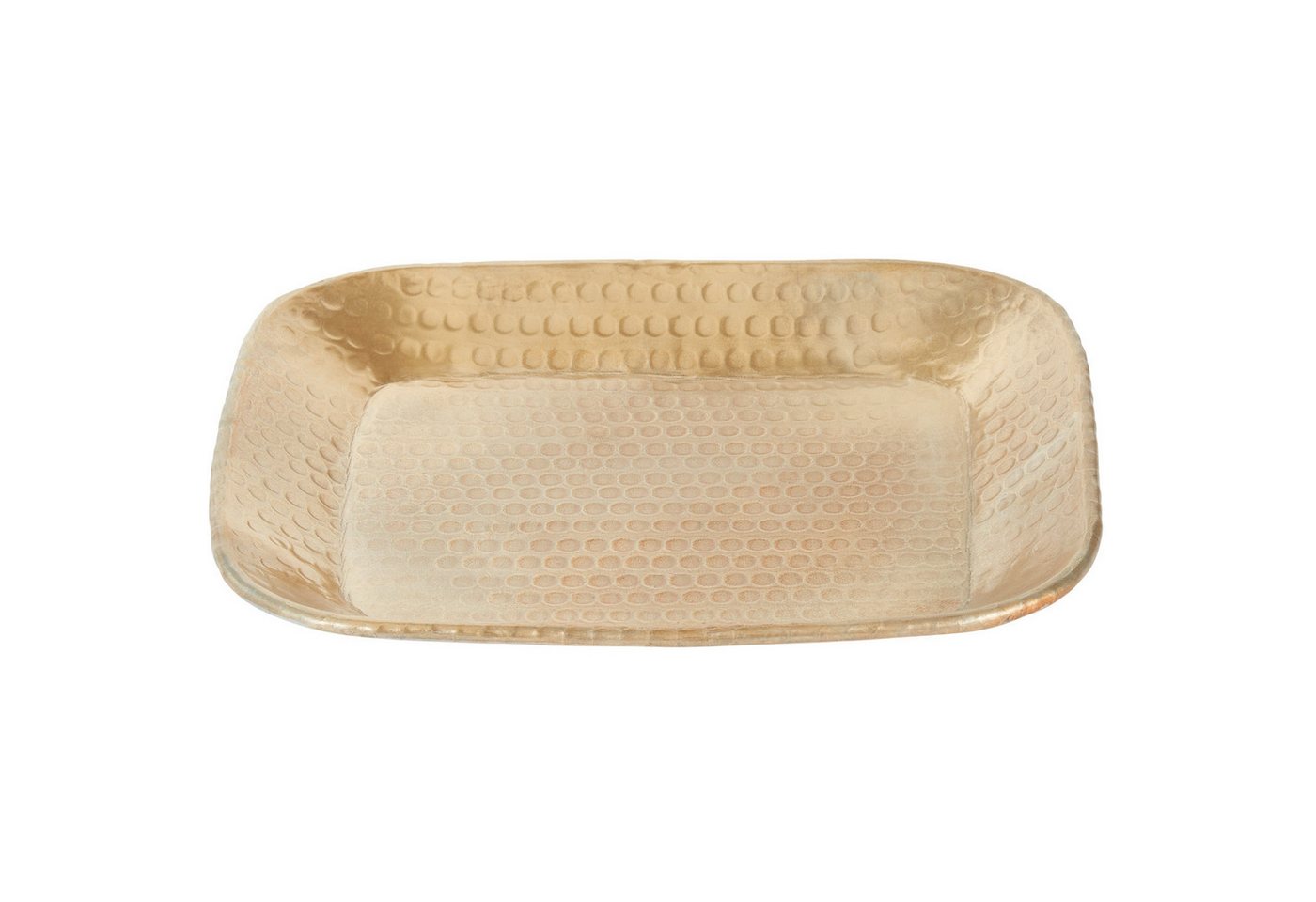 Marrakesch Orient & Mediterran Interior Dekotablett Tablett Lesha im Orient-Design, aus Aluminium gefertigt, in Gold 21 cm (1 St), Handarbeit – Bild 2 von 5