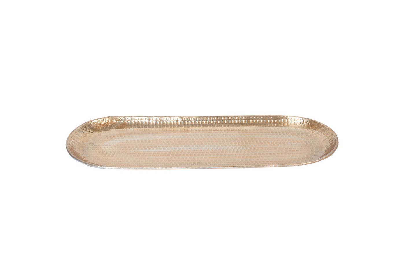 Marrakesch Orient & Mediterran Interior Dekotablett Tablett Ilnur im Orient-Design, aus Aluminium gefertigt, in Gold 45 cm (1 St), Handarbeit – Bild 2 von 5