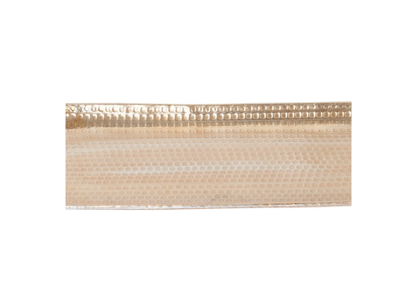 Marrakesch Orient & Mediterran Interior Dekotablett Tablett Ilnur im Orient-Design, aus Aluminium gefertigt, in Gold 45 cm (1 St), Handarbeit – Bild 4 von 5