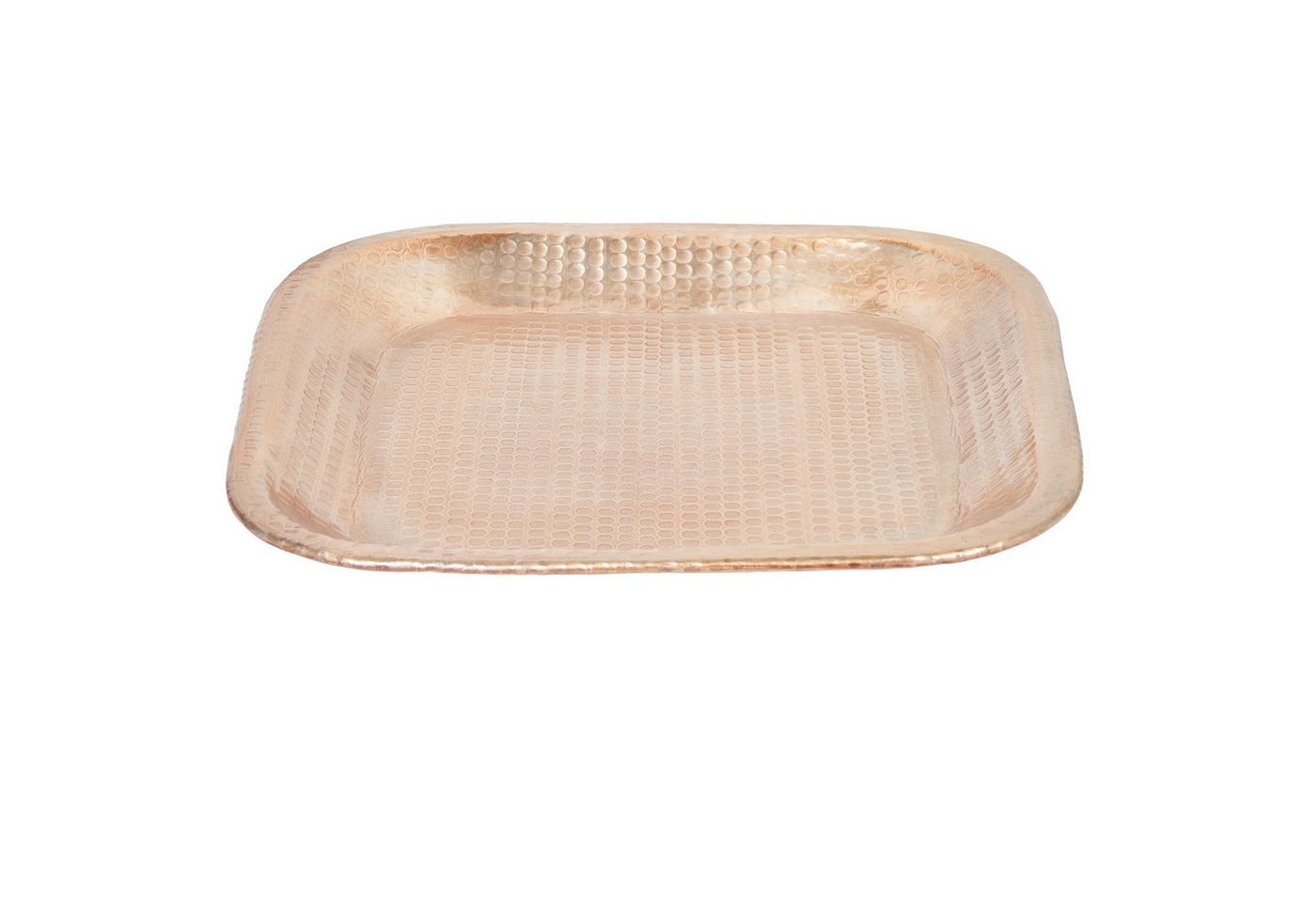 Marrakesch Orient & Mediterran Interior Dekotablett Tablett Hosna im Skandi-Stil, zum Servieren und Dekorieren, Gold 29 cm (1 St), Handarbeit – Bild 2 von 5
