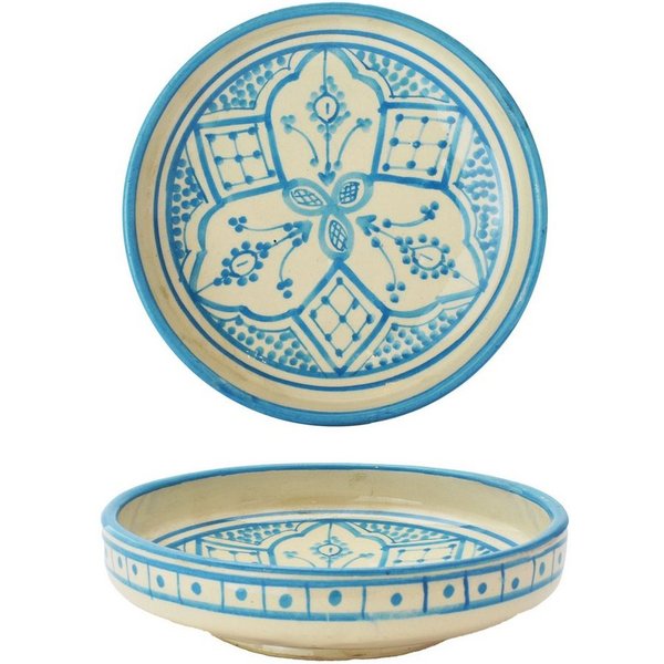Marrakesch Orient & Mediterran Interior Dipschale Schale Alijan im orientalischen Stil aus Keramik gefertigt, Blau 20 cm, Keramik, (1-tlg), Handarbeit