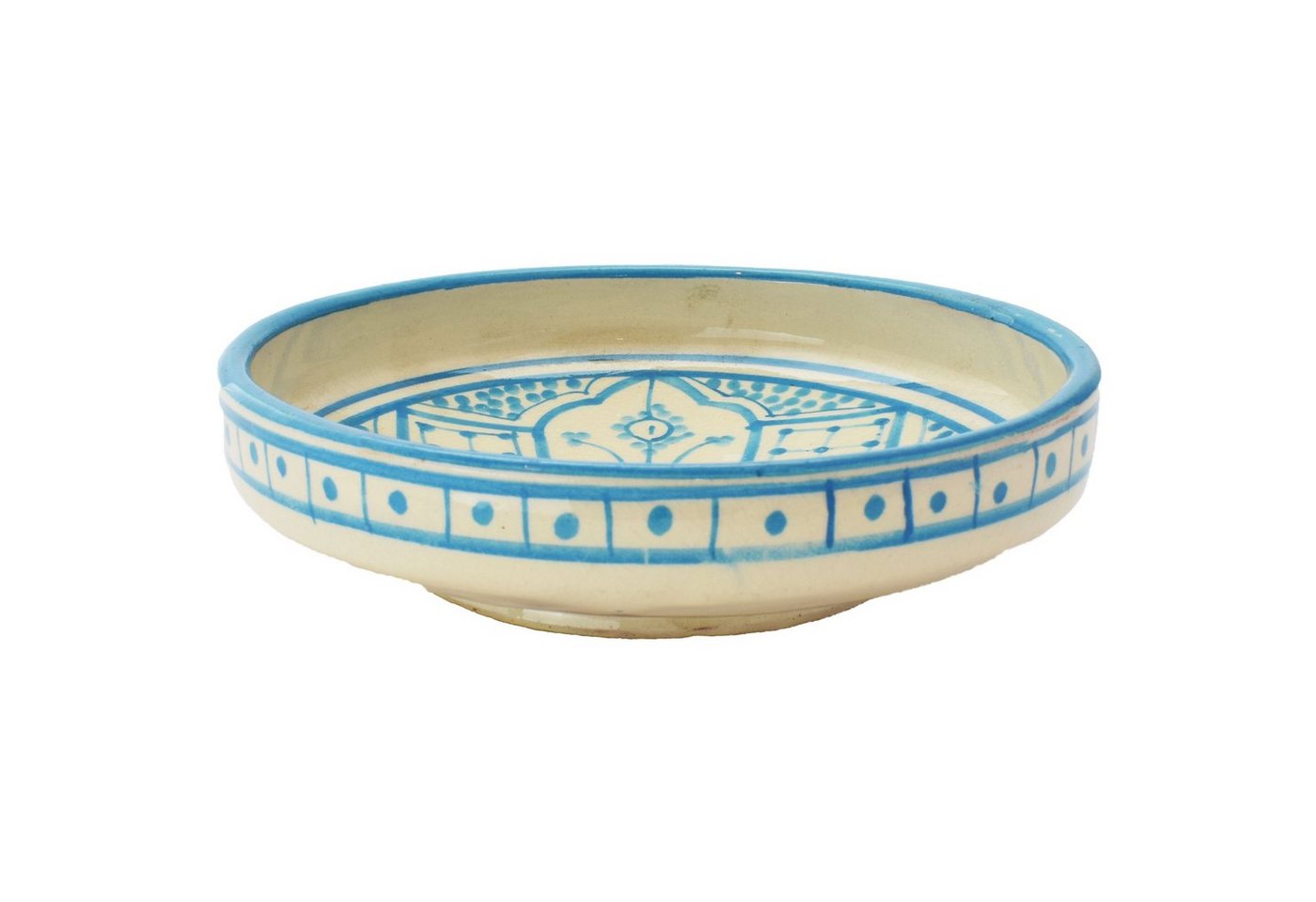 Marrakesch Orient & Mediterran Interior Dipschale Schale Alijan im orientalischen Stil aus Keramik gefertigt, Blau 20 cm, Keramik, (1-tlg), Handarbeit – Bild 3 von 4