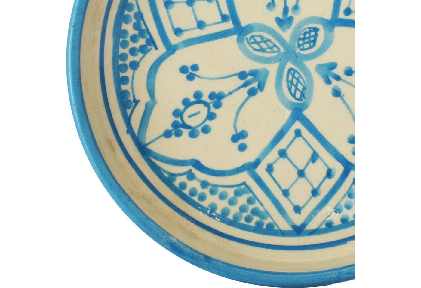 Marrakesch Orient & Mediterran Interior Dipschale Schale Alijan im orientalischen Stil aus Keramik gefertigt, Blau 20 cm, Keramik, (1-tlg), Handarbeit – Bild 4 von 4