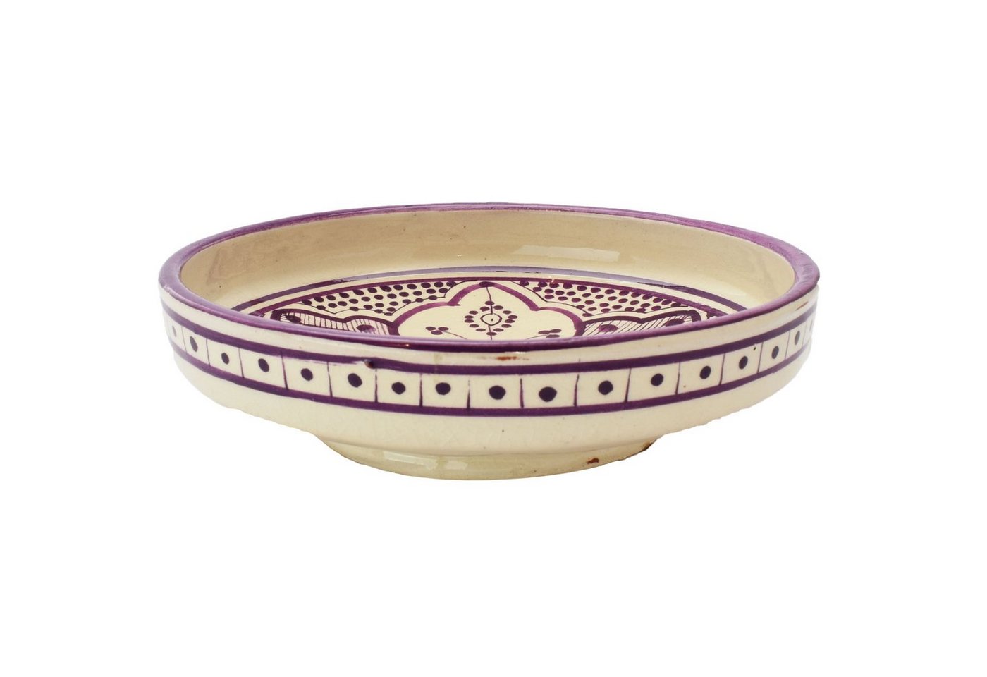 Marrakesch Orient & Mediterran Interior Dipschale Schale Alijan im orientalischen Stil aus Keramik gefertigt, Pink 20 cm, Keramik, (1-tlg), Handarbeit – Bild 3 von 4