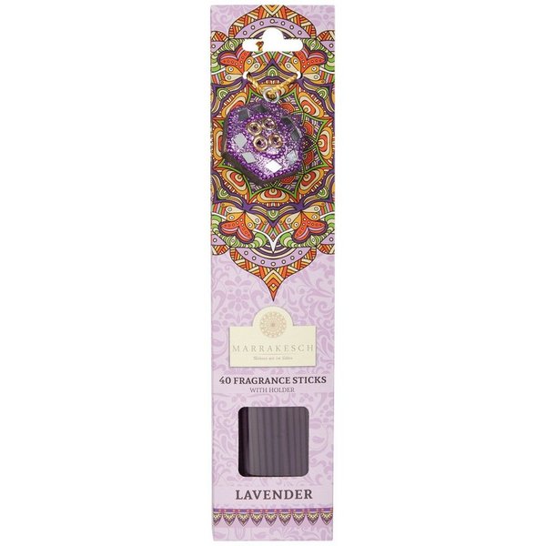 Marrakesch Orient & Mediterran Interior Räucherstäbchen Incenso lavanda fatto a mano dal profumo intenso, colore lilla 26 cm (1-St), Handarbeit