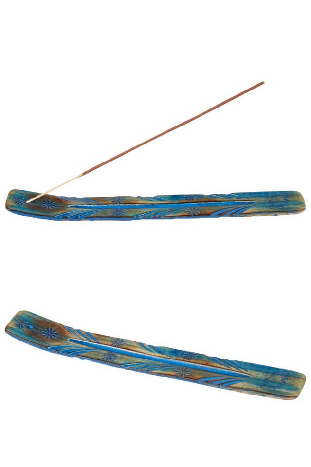 Marrakesch Orient & Mediterran Interior Räucherstäbchen-Halter Ashot Räucherstäbchenhalter 3er-Set 26 cm, aus Holz, handgeschnitzt, (3 St), Handarbeit – Bild 3 von 5