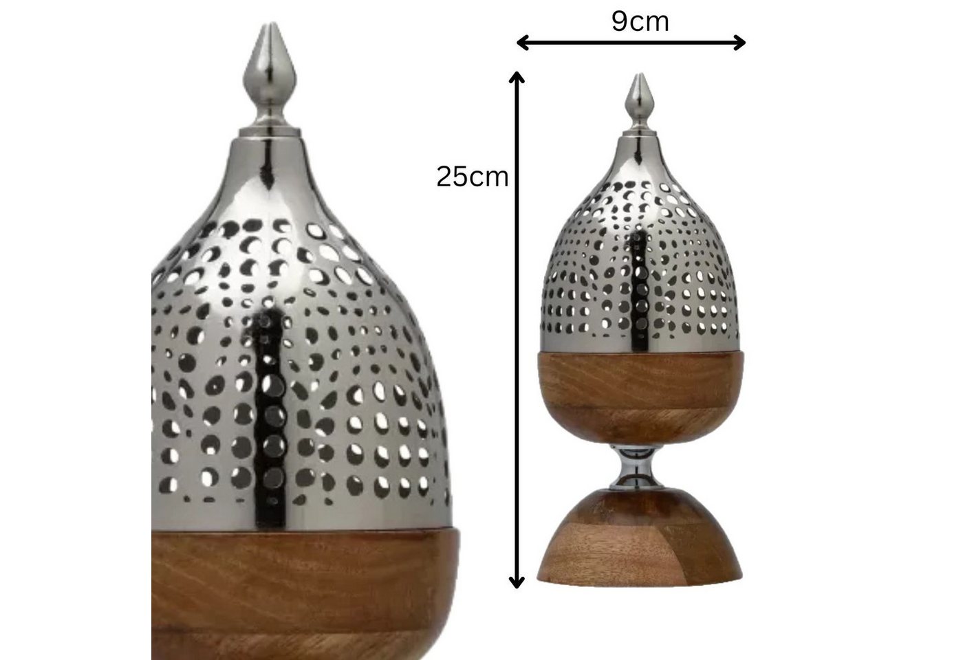 Marrakesch Orient & Mediterran Interior Räucherstäbchen-Halter Orientalisches Räuchergefäß Mouka handgefertigt aus Metall handgemacht, (1 St), Handarbeit – Bild 3 von 5