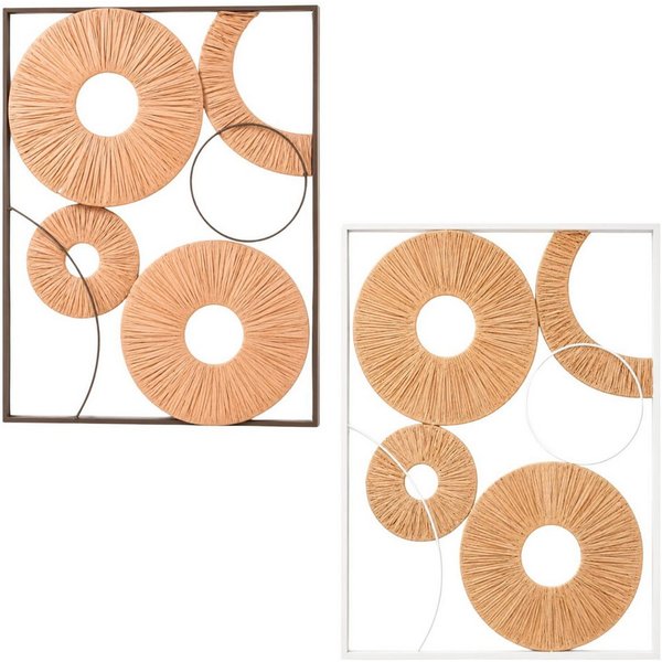 Marrakesch Orient & Mediterran Interior Wanddekoobjekt 2er-Set Wanddeko Home Accents, Metall Natur, offenes 3D-Design, 68 cm (2 St), Handarbeit