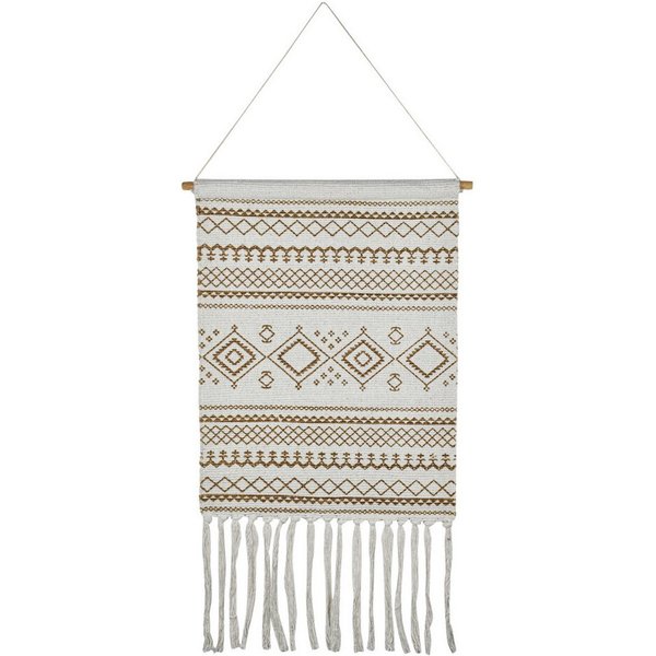 Marrakesch Orient & Mediterran Interior Wandteppich Wanddekoration Calegora aus Baumwolle, im modernen Design, Beige 85 cm, Höhe: 850 mm