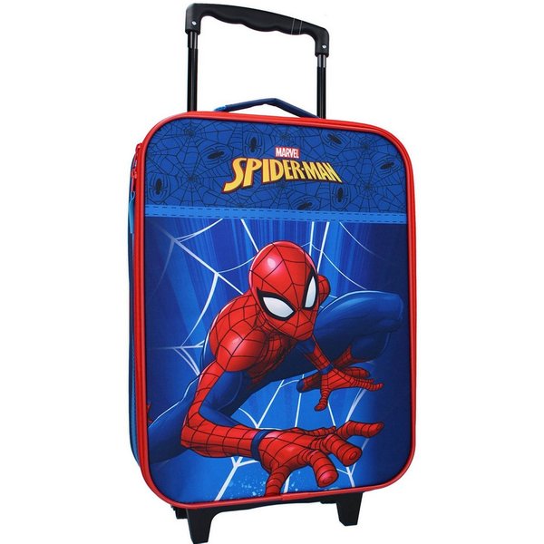 MARVEL Kinderkoffer Spiderman Trolley Kindertrolley, 2 Rollen