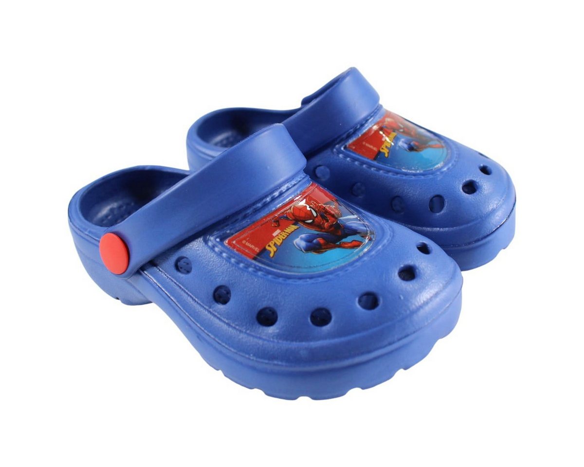 MARVEL Spider-Man Kinder Jungen Clogs Badeschuhe Gr. 22 bis 33 Blau Clog – Bild 2 von 5