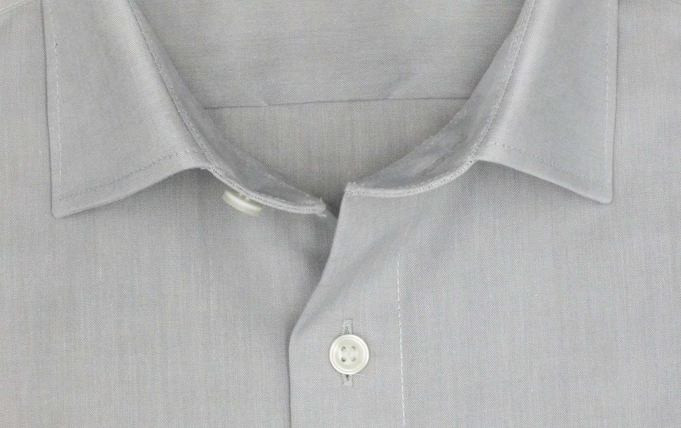 MARVELIS Businesshemd Comfort Fit, Grau, Chambray, Bügelfrei, New Kent Kragen Regular Langarm 64cm, 100% Baumwolle, Bügelfrei – Bild 2 von 2