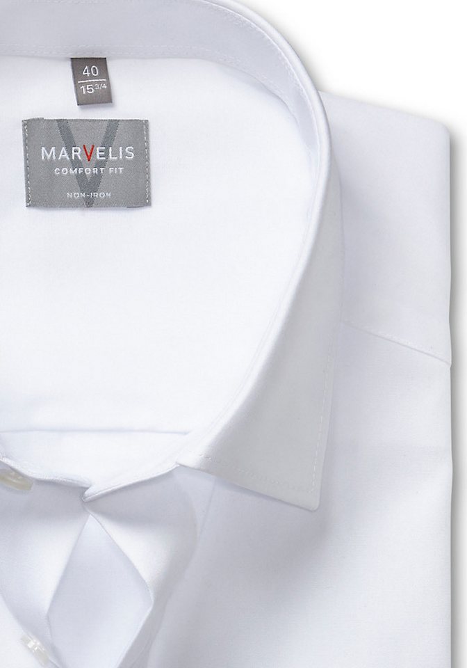 MARVELIS Kurzarmhemd Businesshemd, New-Kentkragen, comfort fit – Bild 3 von 4