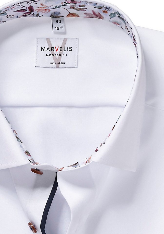 MARVELIS Kurzarmhemd mit New-Kentkragen, bügelfrei, modern fit – Bild 3 von 3