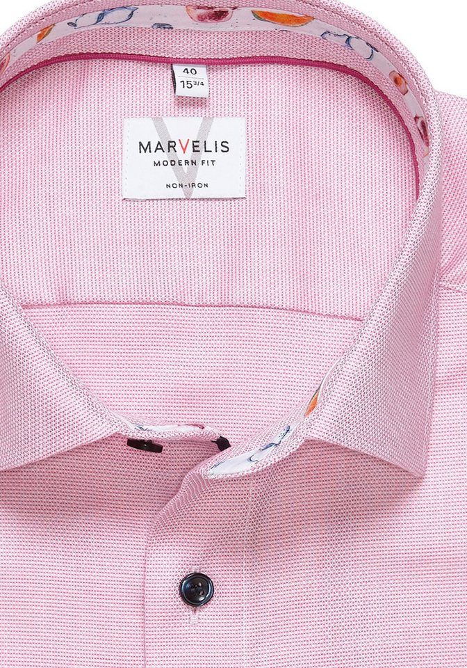 MARVELIS Kurzarmhemd modern fit, bügelfrei, Businesshemd – Bild 3 von 3