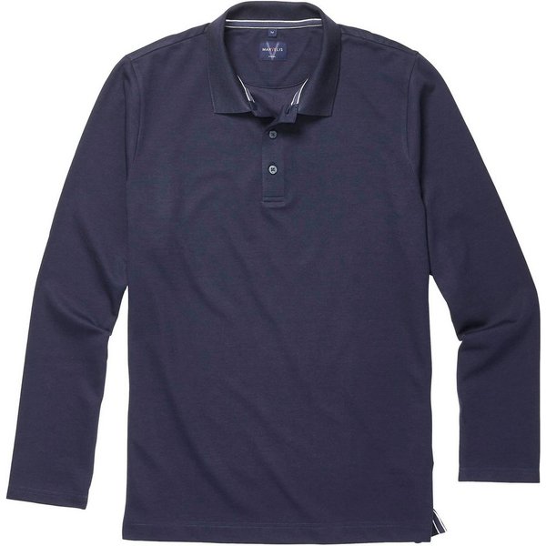 MARVELIS Langarm-Poloshirt