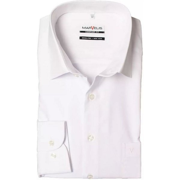 MARVELIS Langarmhemd Comfort Fit modern FitKent