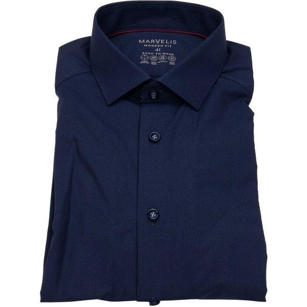 MARVELIS Langarmhemd Modern Fit modern FitHaifisch