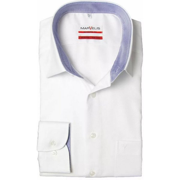 MARVELIS Langarmhemd Modern Fit modern FitHaifisch