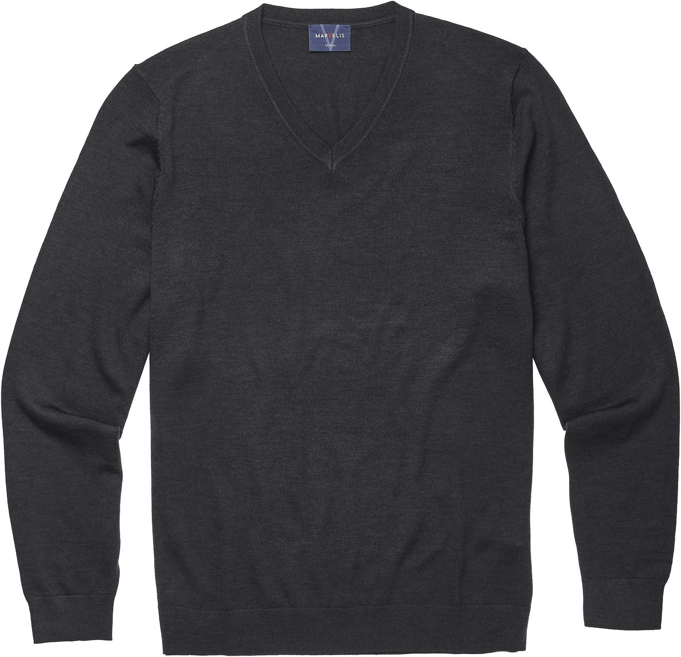 MARVELIS V-Ausschnitt-Pullover aus reiner Wolle – Bild 2 von 3