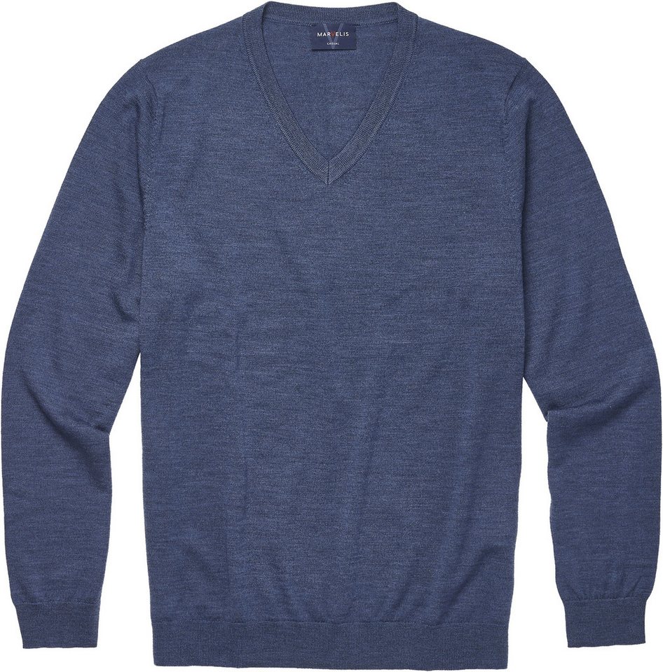 MARVELIS V-Ausschnitt-Pullover aus reiner Wolle – Bild 2 von 3