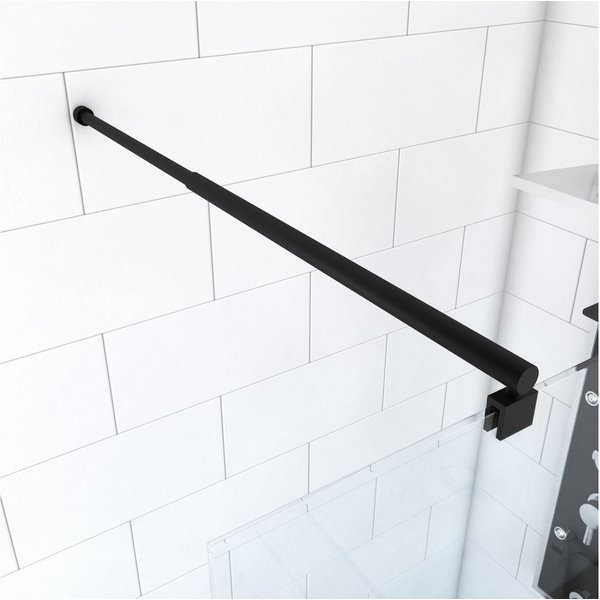 Marwell Duschwand-Stabilisationsstange Parma, verstellbar 70 bis 100 cm, für Glasstärken von 6-8 mm