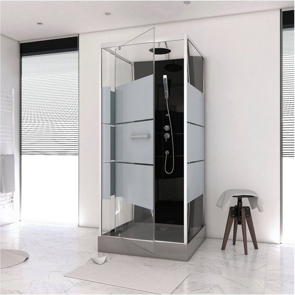 Marwell Komplettdusche Dusy, BxT: 80x80 cm, Einscheibensicherheitsglas, inkl. Armaturen