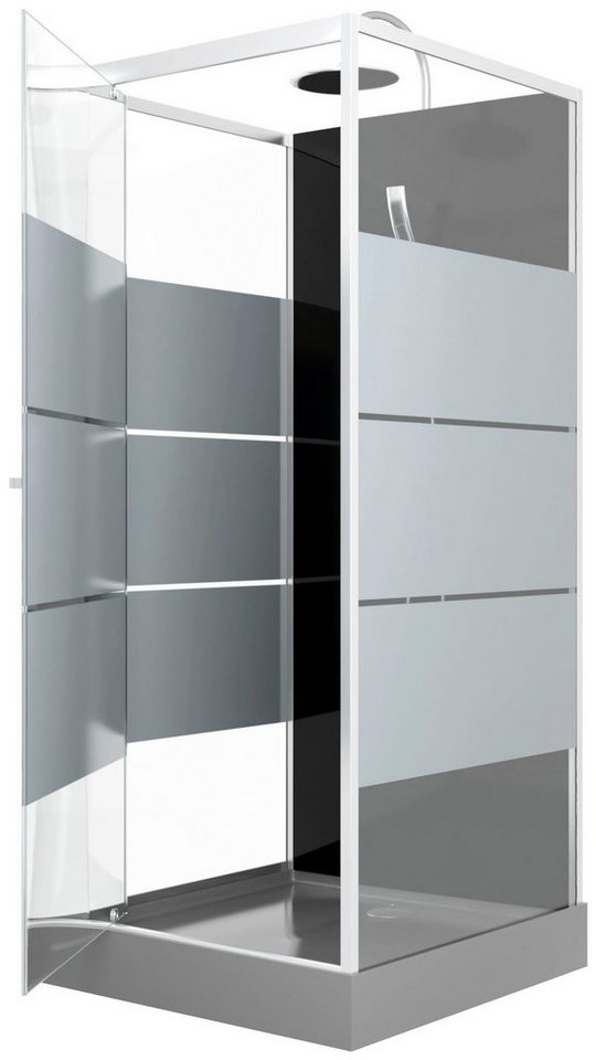 Marwell Komplettdusche Dusy, BxT: 80x80 cm, Einscheibensicherheitsglas, inkl. Armaturen – Bild 2 von 5