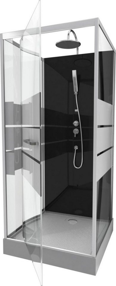 Marwell Komplettdusche Dusy, BxT: 90x90 cm, Einscheibensicherheitsglas, inkl. Armaturen – Bild 2 von 5