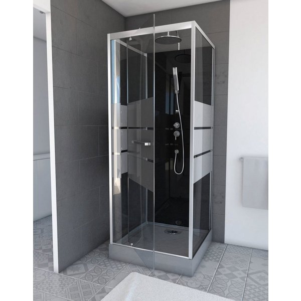 Marwell Komplettdusche Dusy, BxT: 70x70 cm, Einscheibensicherheitsglas, inkl. Armaturen