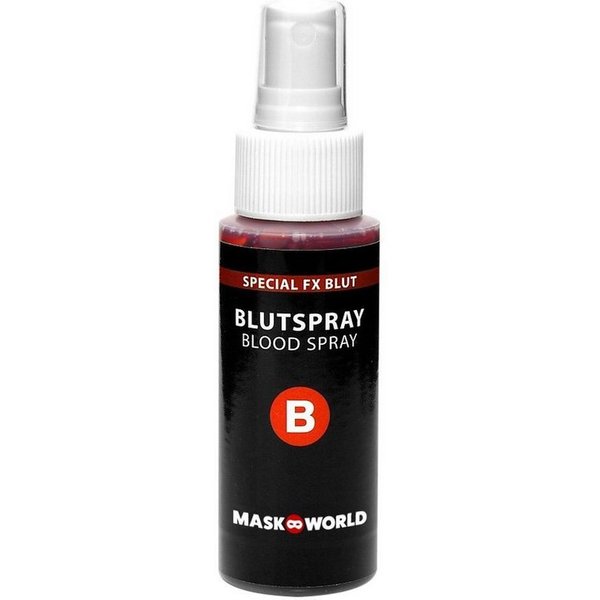 Maskworld Theaterschminke Make up Blutspray - Horror Halloween Schminke, Künstliches Blut zum Sprühen für Halloween, Theater und Film