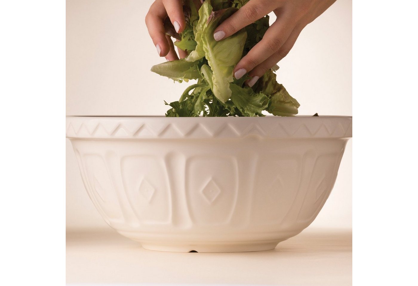 Mason Cash Rührschüssel, Steingut, (1-tlg), mit markantem Muster, auch als Obst- oder Salatschüssel – Bild 2 von 3