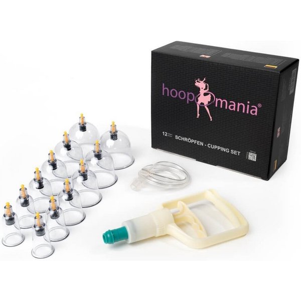 Hoopomania Massagegerät Hoopomania Schröpfen Set 12-teilig mit Schröpfgläser