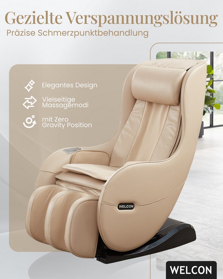 WELCON Massagesessel WELCON Massagesessel EASYRELAXX in beige, braun, schwarz und rot – Bild 2 von 5