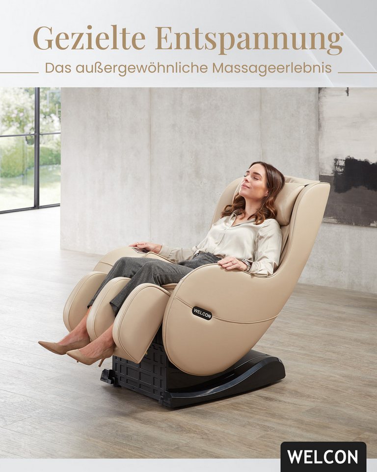 WELCON Massagesessel WELCON Massagesessel EASYRELAXX in beige, braun, schwarz und rot – Bild 3 von 5