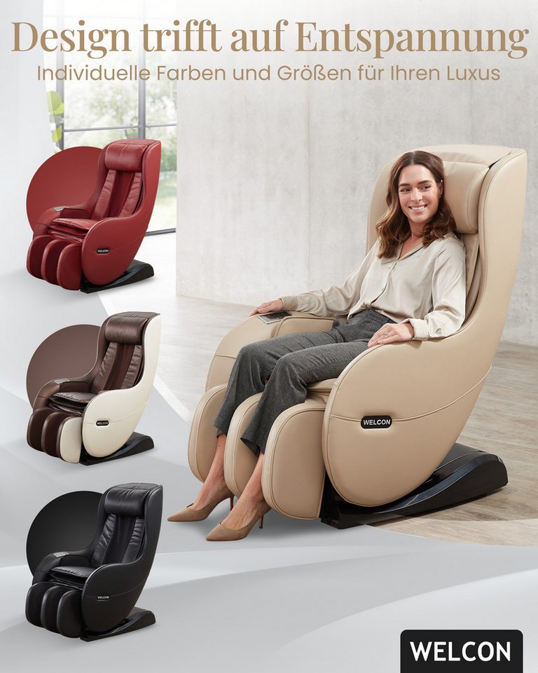 WELCON Massagesessel WELCON Massagesessel EASYRELAXX in beige, braun, schwarz und rot – Bild 5 von 5