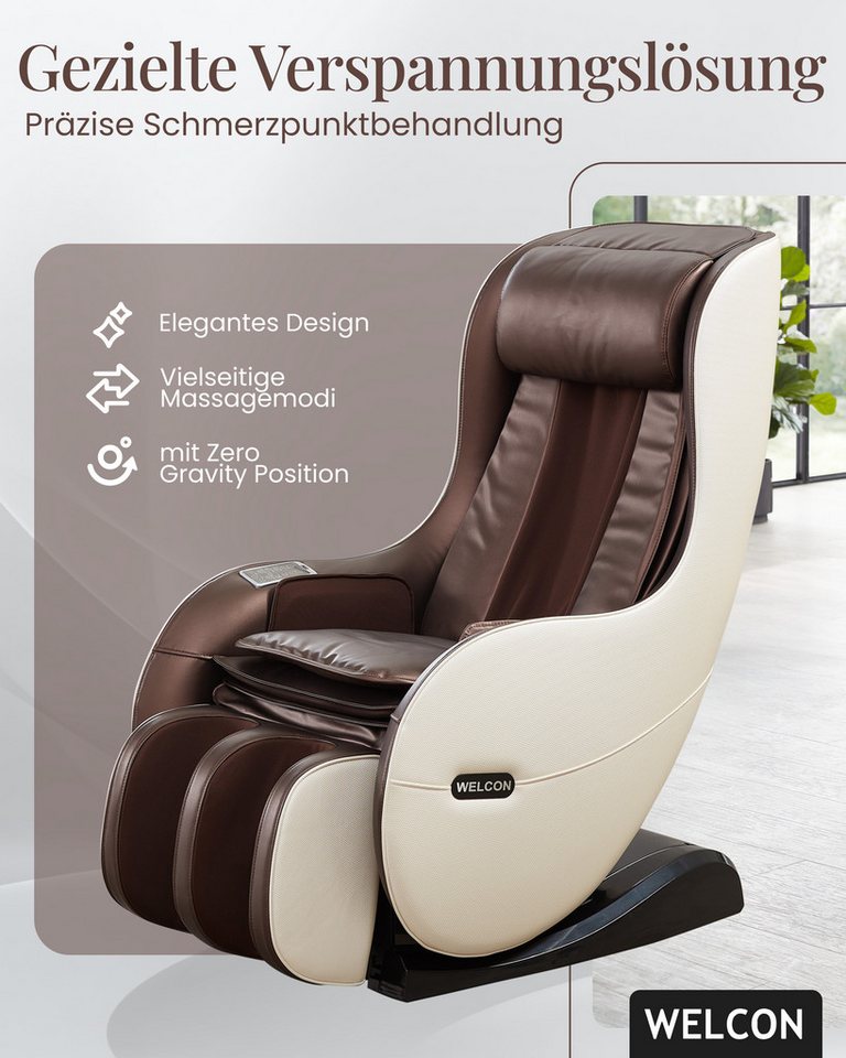 WELCON Massagesessel WELCON Massagesessel EASYRELAXX in beige, braun, schwarz und rot – Bild 2 von 5
