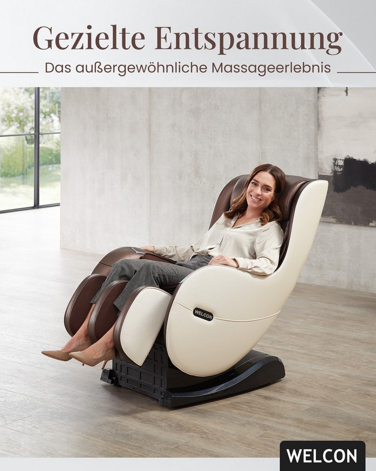 WELCON Massagesessel WELCON Massagesessel EASYRELAXX in beige, braun, schwarz und rot – Bild 3 von 5