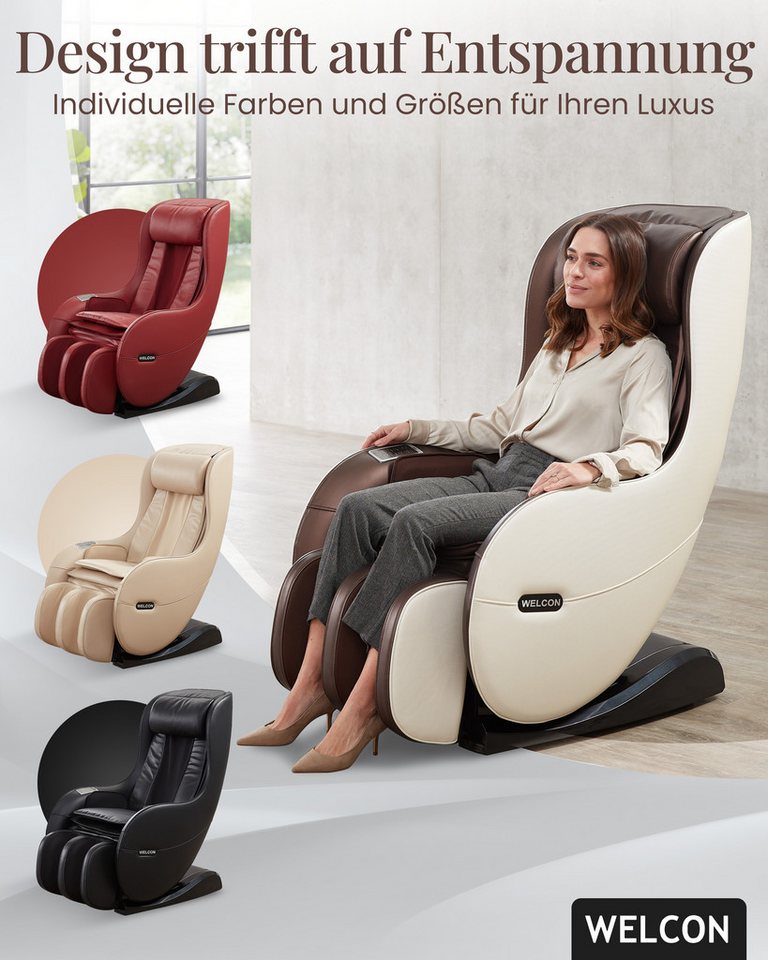 WELCON Massagesessel WELCON Massagesessel EASYRELAXX in beige, braun, schwarz und rot – Bild 5 von 5