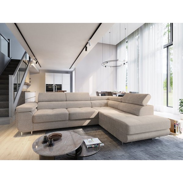 Masseno Ecksofa APIRO mit Schlaffunktion L-Form, Sofa mit Bettkasten