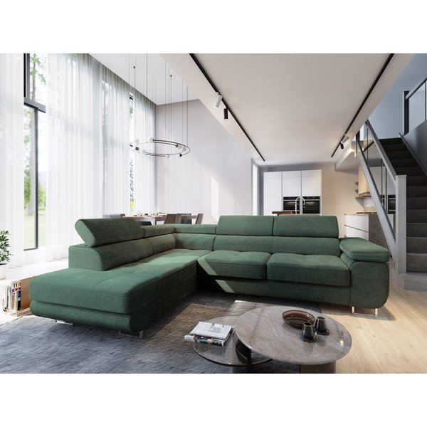 Masseno Ecksofa APIRO mit Schlaffunktion L-Form, Sofa mit Bettkasten