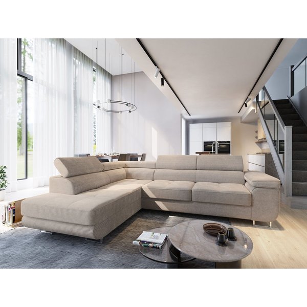 Masseno Ecksofa APIRO mit Schlaffunktion L-Form, Sofa mit Bettkasten