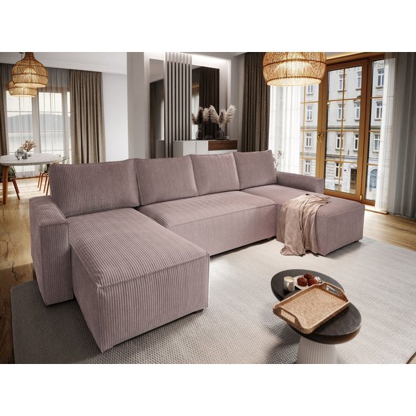 Masseno Ecksofa ASPRA mit Schlaffunktion U-Form, Sofa mit Bettkasten