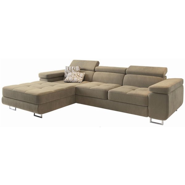Masseno Ecksofa ELMA mit Schlaffunktion L-Form, Sofa mit Bettkasten