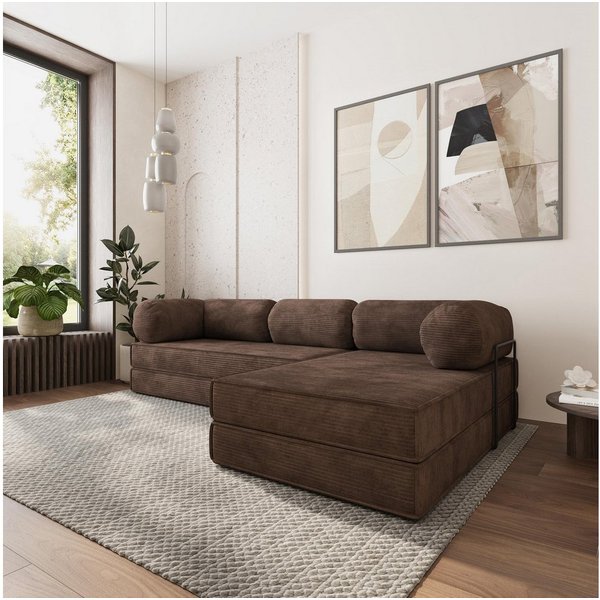 Masseno Ecksofa ETERA modulares Boneless Sofa mit Schlaffunktion
