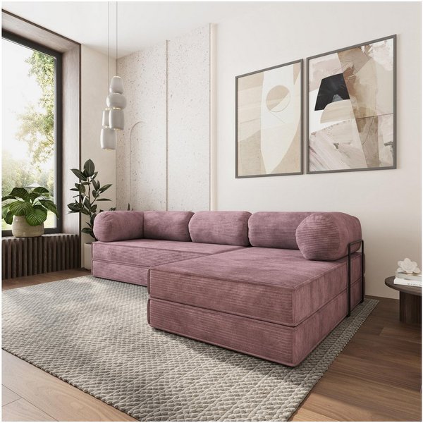 Masseno Ecksofa ETERA modulares Boneless Sofa mit Schlaffunktion