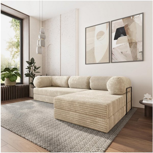 Masseno Ecksofa ETERA modulares Boneless Sofa mit Schlaffunktion