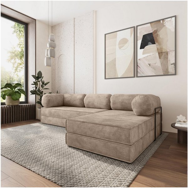 Masseno Ecksofa ETERA modulares Boneless Sofa mit Schlaffunktion
